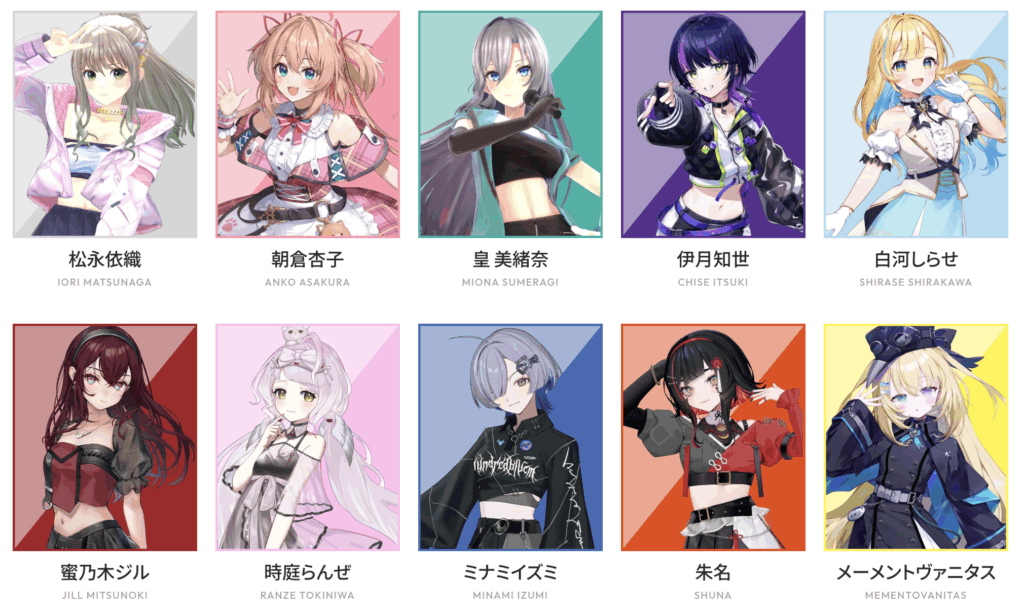 VTA「小雪」が転生する可能性のある事務所「RIOT MUSIC」に所属するライバー一覧。